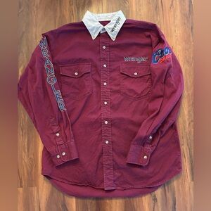 Men’s Vintage Original Wrangler Coors Rodeo Western Button Down